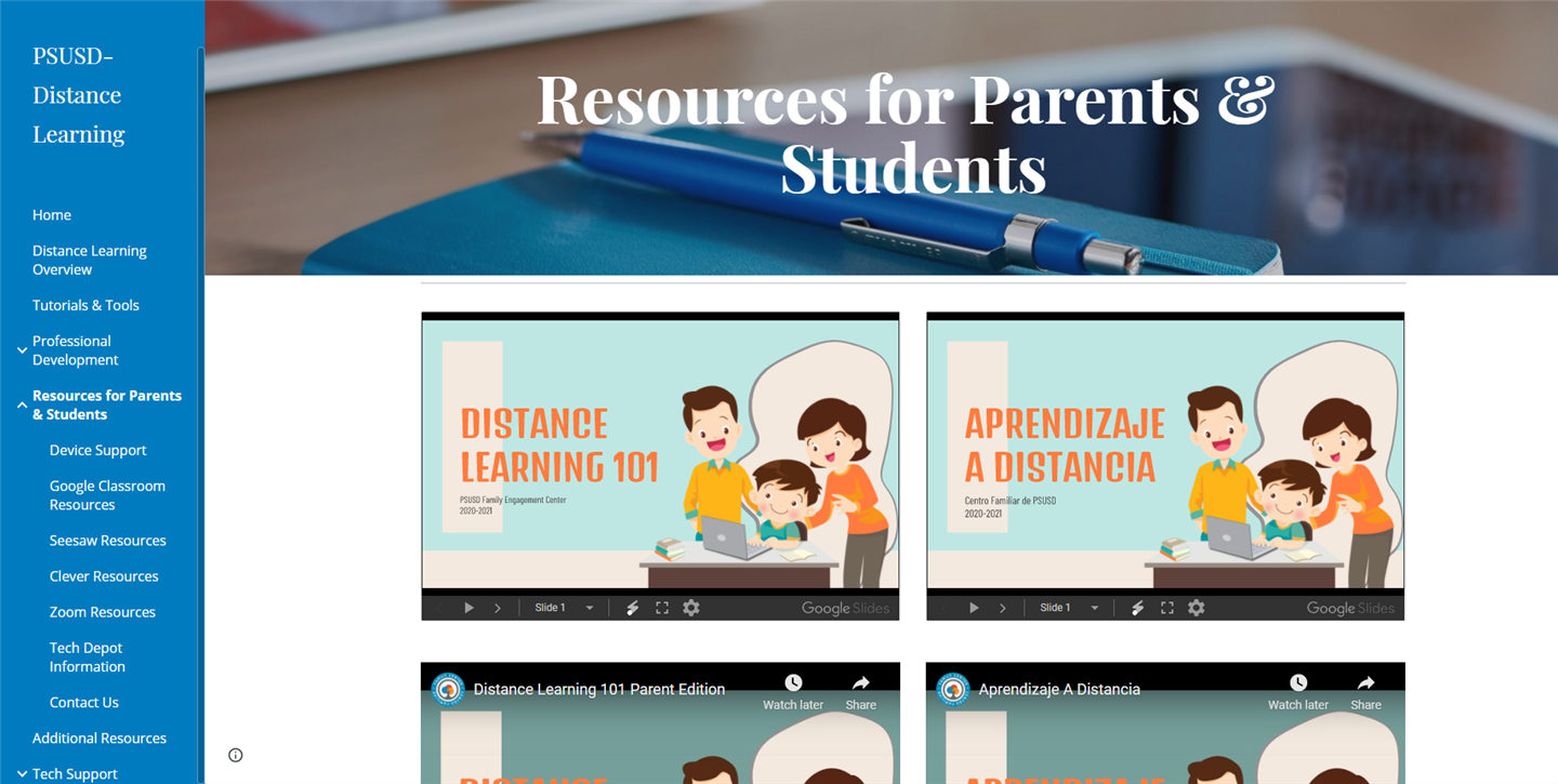 Distance Learning Resources 